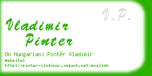 vladimir pinter business card